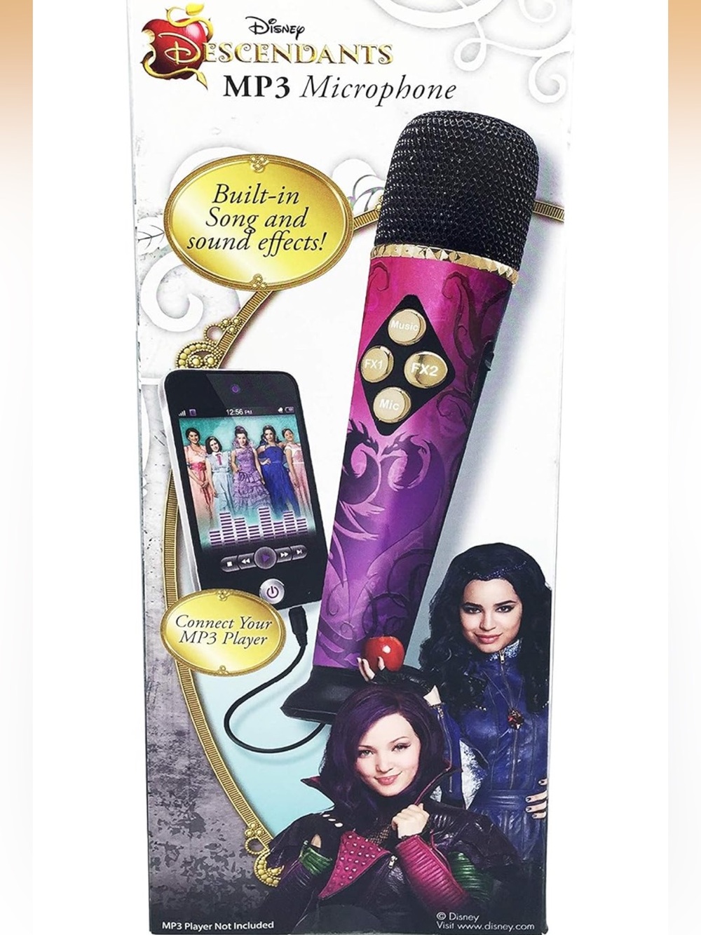 Purple Descendants Logo Microphone w/ Rotten to the Core Mal Evie Includes Cable